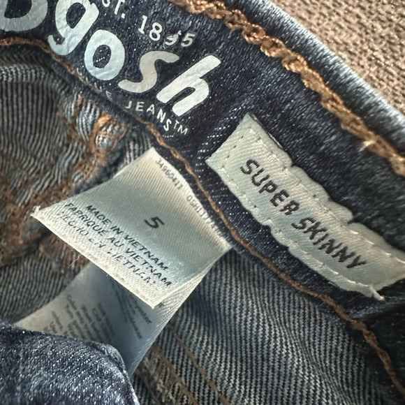 Oshkosh B’Gosh Size 5 Super Skinny Kids Jeans Various Washes - Picture 6 of 6